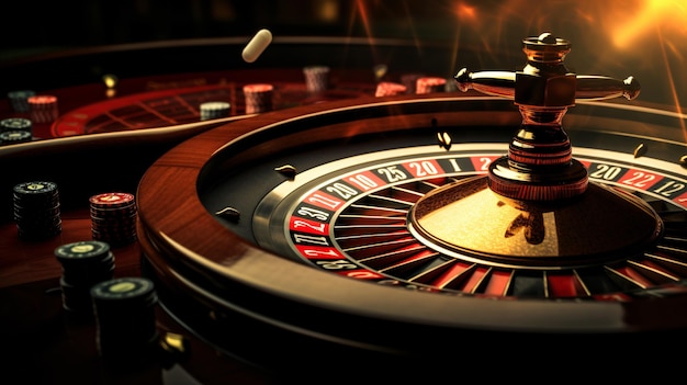 Photo table de roulette dans un casino