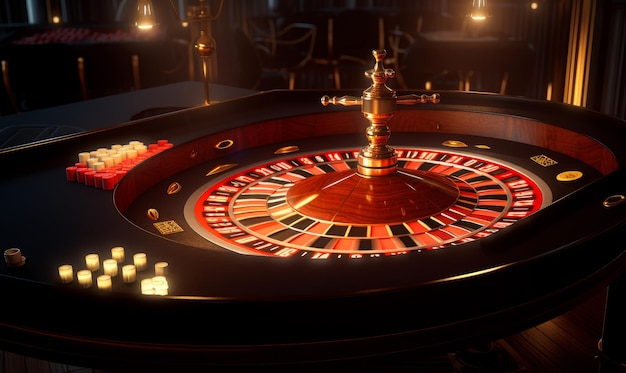 Table de roulette dans un casino