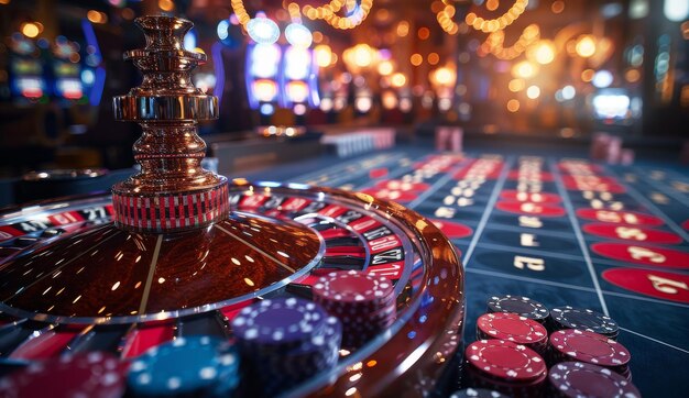 Table de roulette dans un casino