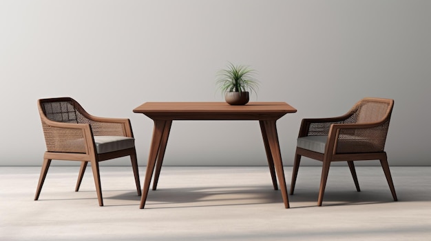 Table de salle à manger au design danois avec minimalisme zen et intemporel