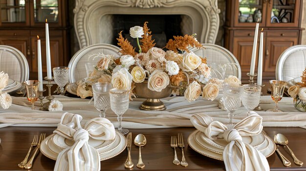 Une table avec un vase de fleurs et de l'argent