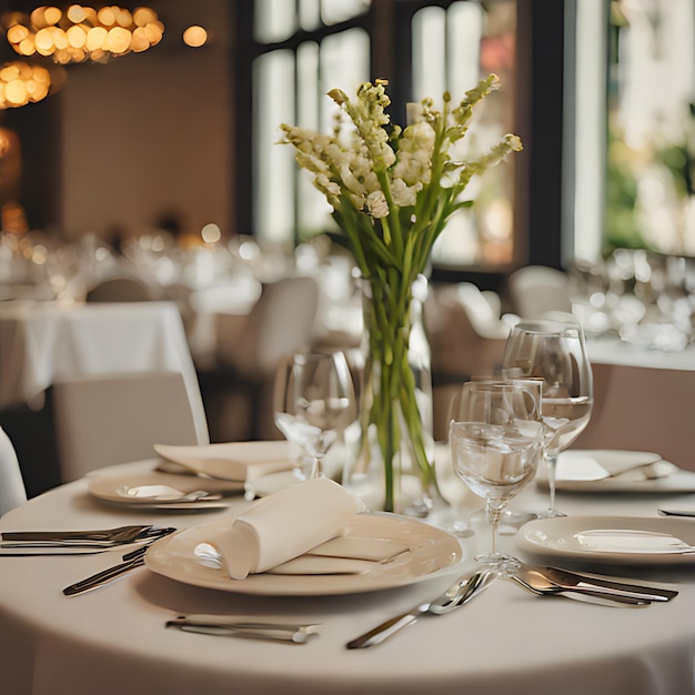 une table avec un vase de fleurs et un vase avec des fleurs dedans