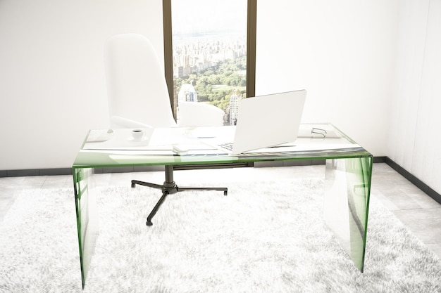 Table en verre et tapis