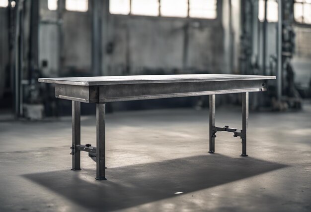 Table vide dans une usine