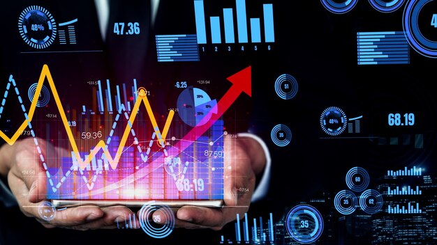 Tableau de bord commercial conceptuel pour l'analyse des données financières