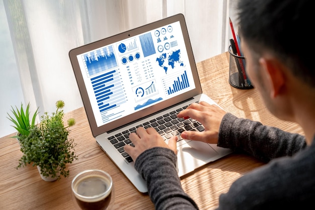 Le Tableau De Bord Des Données D'entreprise Fournit Une Analyse D'intelligence D'affaires à La Mode