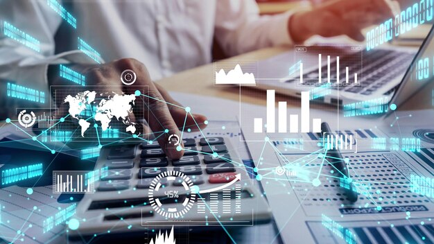 Tableau de bord d'entreprise conceptuel pour l'analyse des données financières