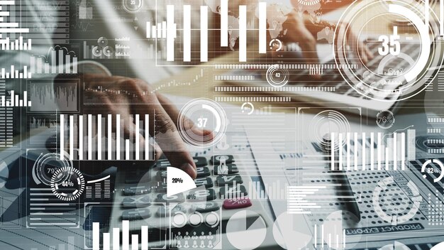 Tableau de bord d'entreprise conceptuel pour l'analyse des données financières