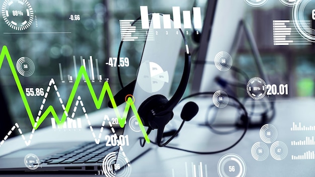 Tableau de bord d'entreprise pour le graphique prévisionnel d'analyse de données financières