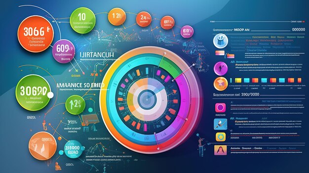 Photo tableau de bord infographique