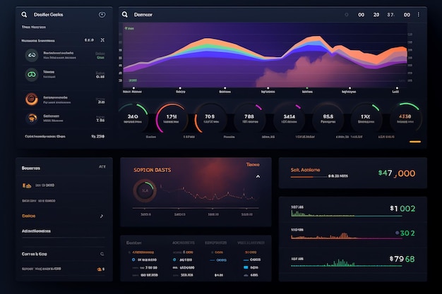 tableau de bord de l'interface utilisateur