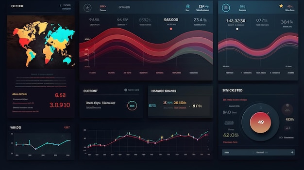 Tableau de bord de visualisation et d'analyse des données généré par l'IA