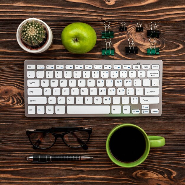 Photo tableau de bureau en vue du haut