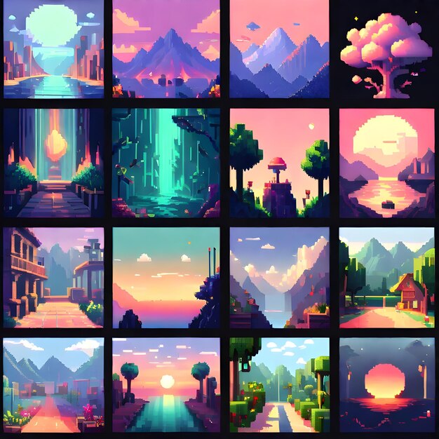 Le tableau d'humeur Pixel Art Inspiration