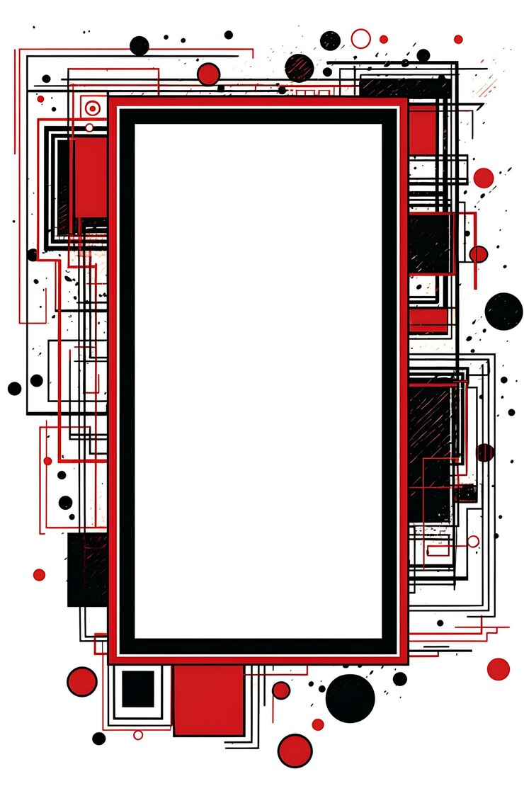 Photo une tablette blanche avec un dessin rouge et noir sur le fond