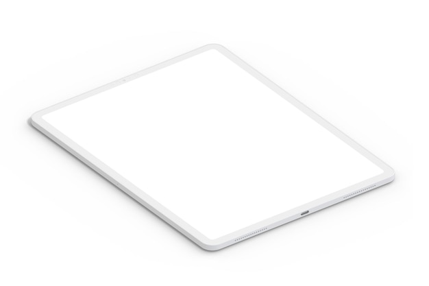 Photo une tablette blanche avec un écran blanc qui dit 