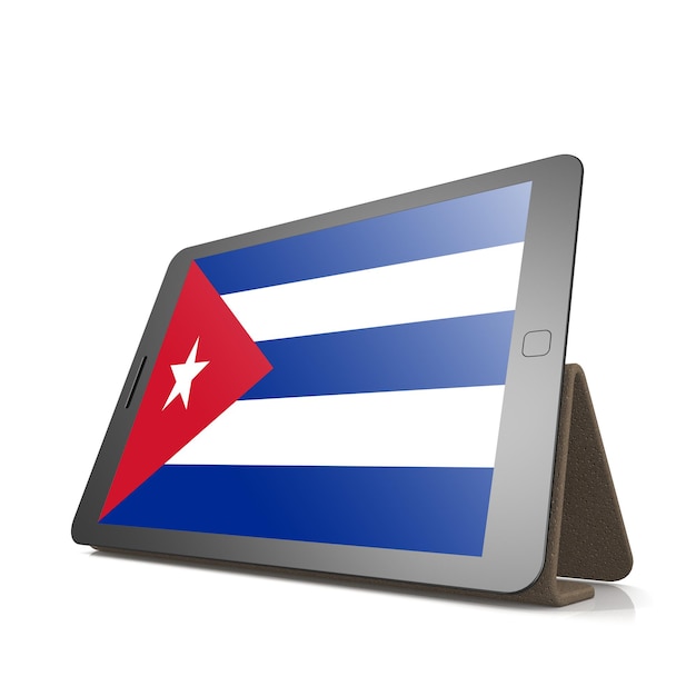 Tablette avec le drapeau de Cuba