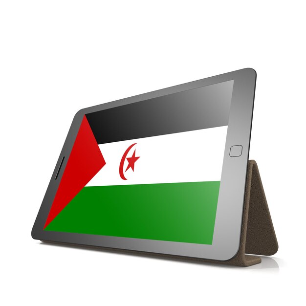 Tablette avec le drapeau du Sahara occidental