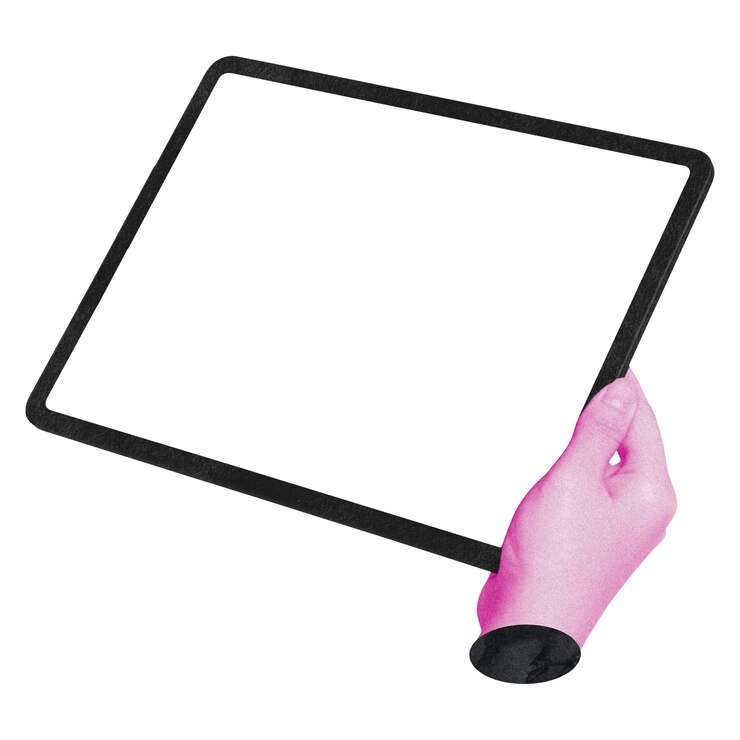 Photo tablette à main avec autocollant png à fond transparent