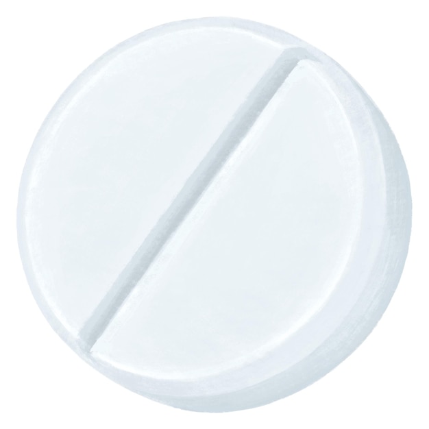 Tablette de médicament blanche à fond transparent png