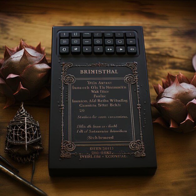 une tablette noire avec un menu qui dit schloss sur elle