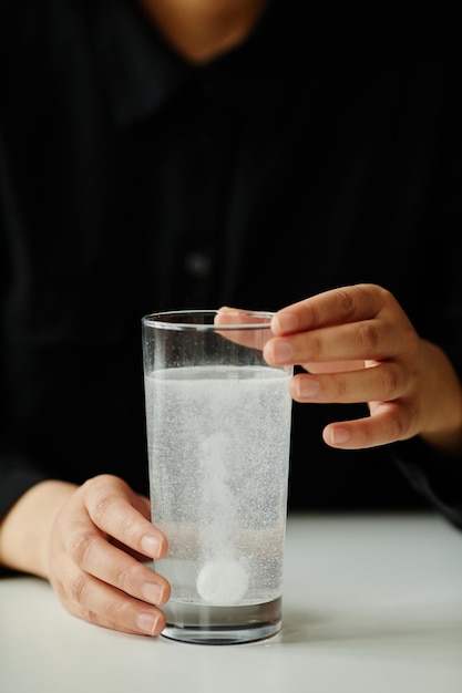 Tablette pétillante en verre