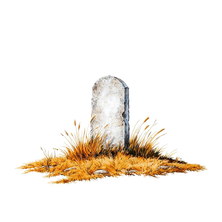 Photo une tablette de pierre entourée d'herbe dans la nature