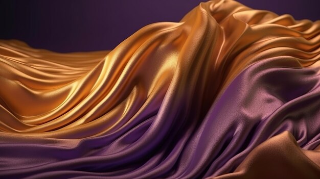 Établissement peu commun avec Wave Shinning Gold et Purple Point Silk Surface Ressource créative générée par l'IA