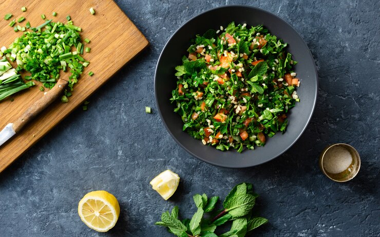 Photo taboule salade dans un bol