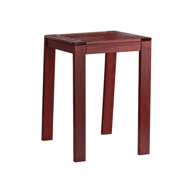 Tabouret en bois isolé