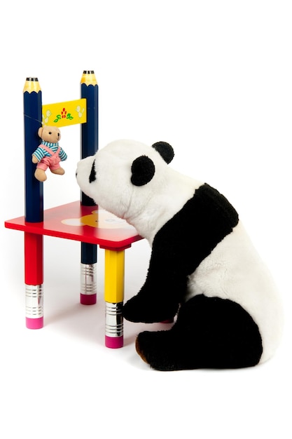 Tabouret avec jouets