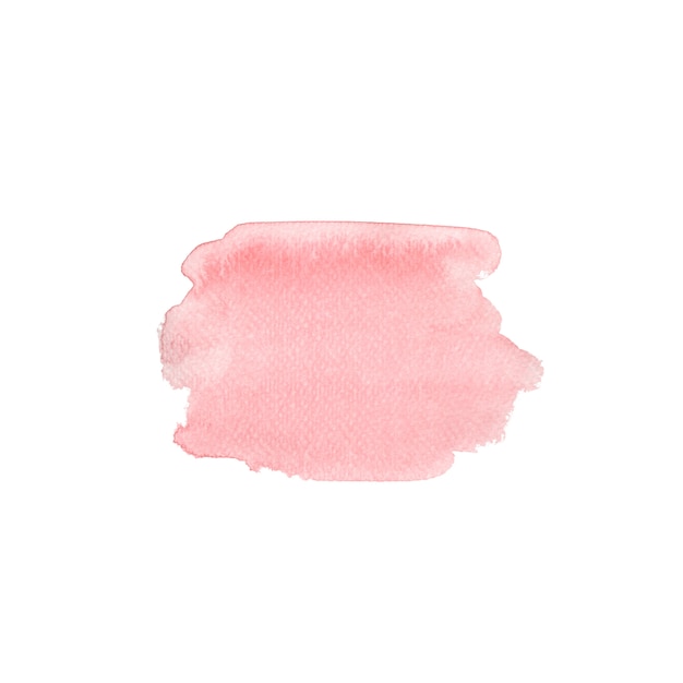 Tache aquarelle d&#39;abricot rose, pinceau à taches aquarelle dessiné à la main