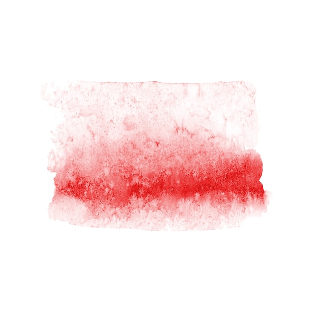 Tache dessinée à la main à l'aquarelle abstraite. Élément de design aquarelle. Fond rouge sang aquarelle.