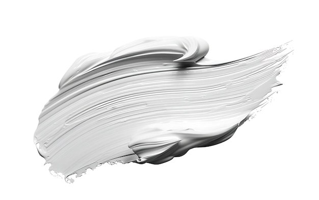 Une tache de peinture blanche sur un fond blanc