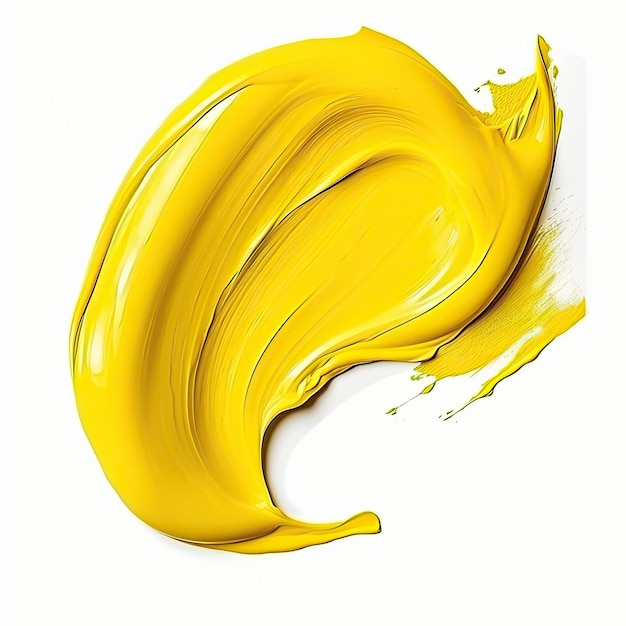 une tache de peinture jaune