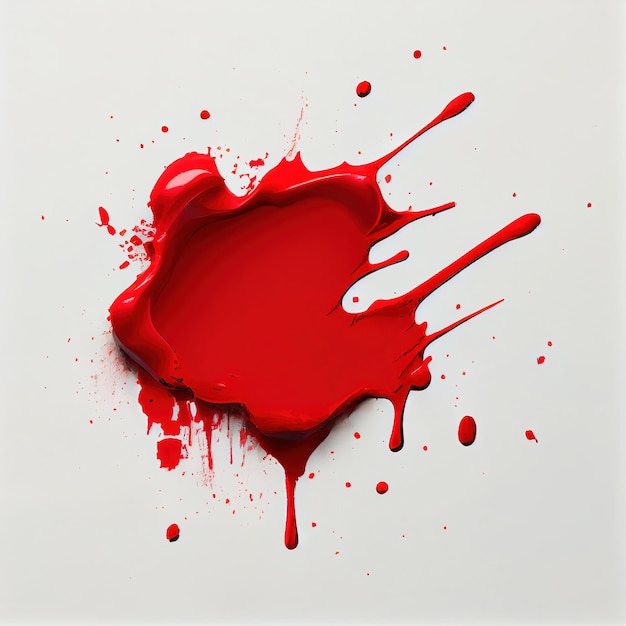 Tache de peinture rouge