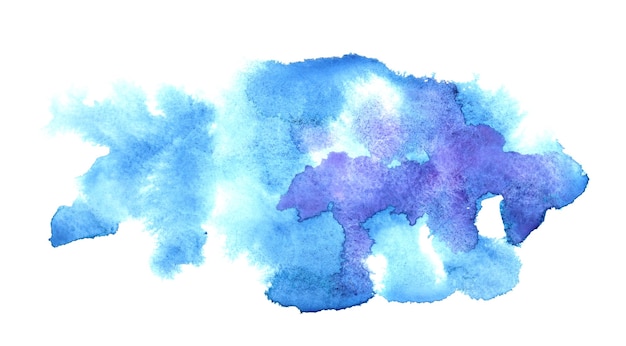 Taches d'aquarelle bleue. Abstrait. Élément pour votre conception