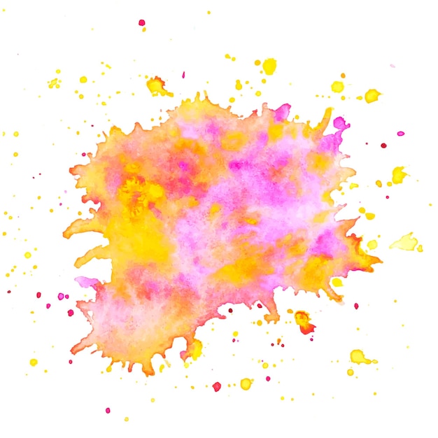 Taches d'aquarelle colorées sur fond blanc Tache peinte à la main Illustration vectorielle