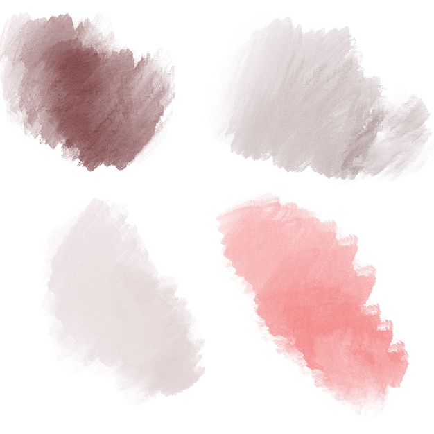 Taches d'aquarelle de nuances rouges