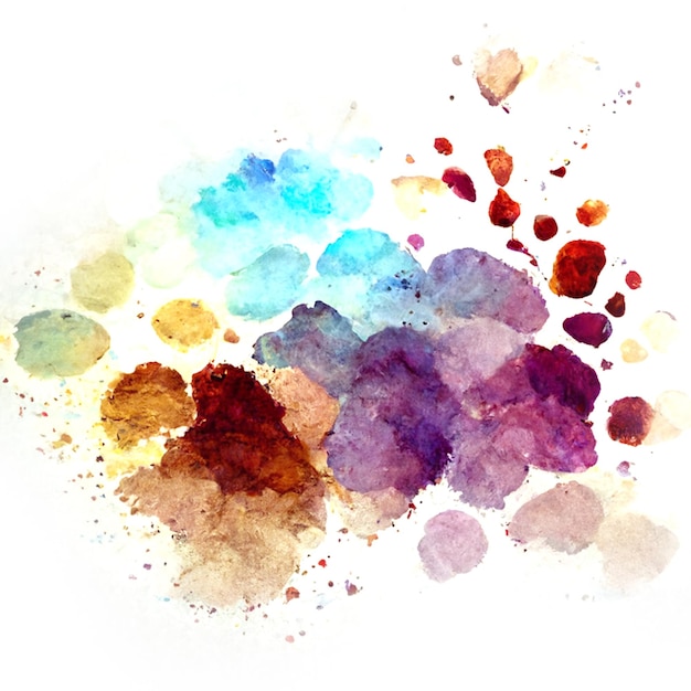 Taches d'aquarelle splash multicolores