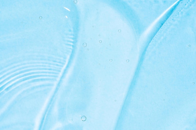 Taches de gel hydratant cosmétique bleu