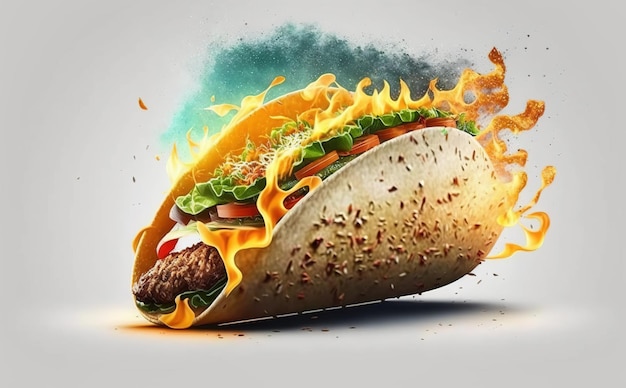 taco en feu, annonces de tacos épicés