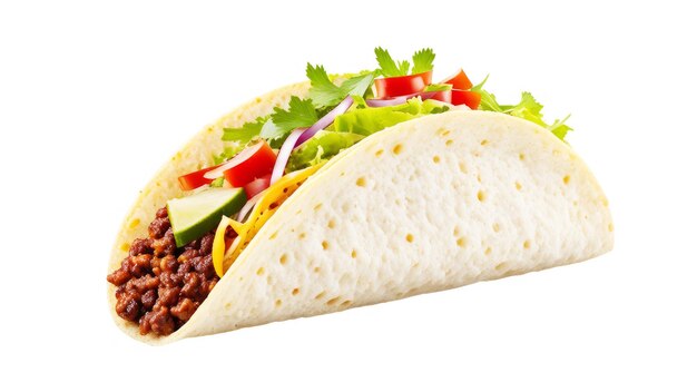 Taco sur fond blanc