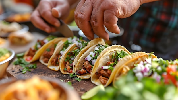 Photo taco temptations une fête visuelle de l'artisanat artisanal