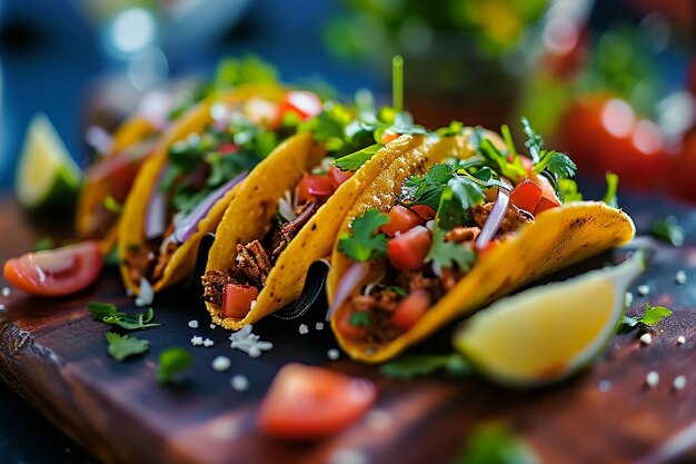 Taco végétarien sur fond plein