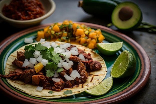 Tacos al pastor farcis au boeuf Generative AI