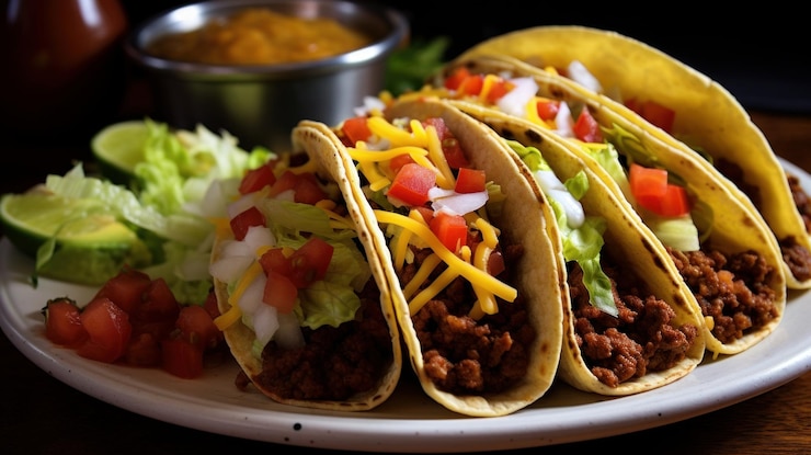 Photo des tacos de bœuf gras et savoureux