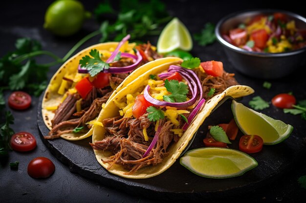 Tacos avec du bœuf haché