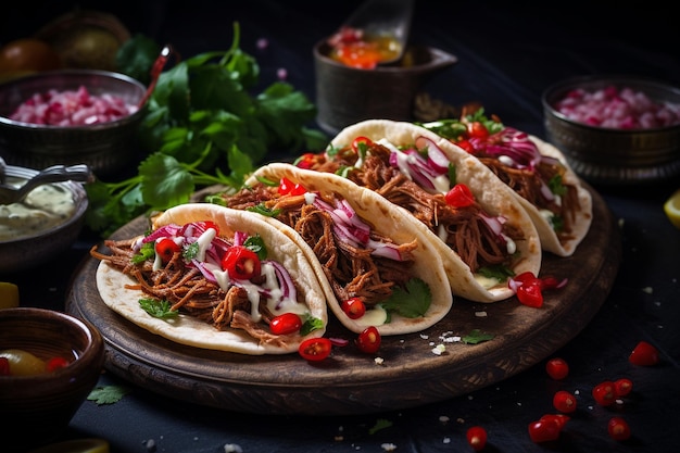 Tacos avec du bœuf haché