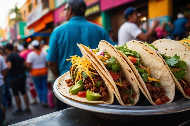 Tacos avec un fond d'un animé